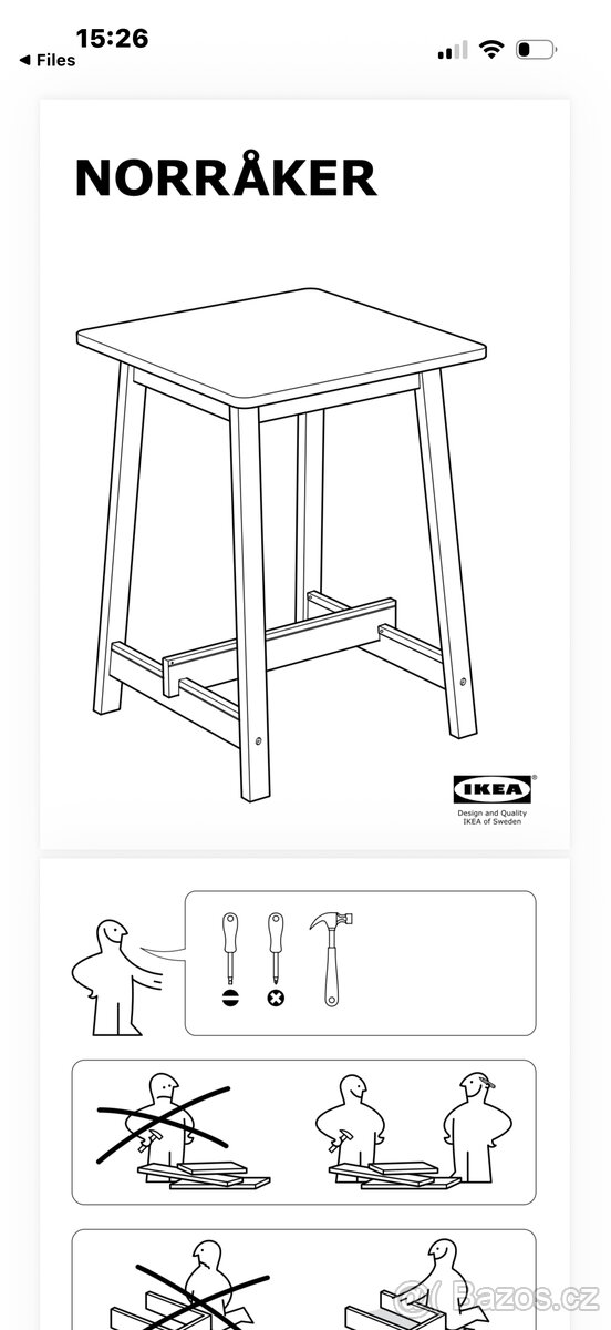 Barový stolek IKEA NORRAKER - 2