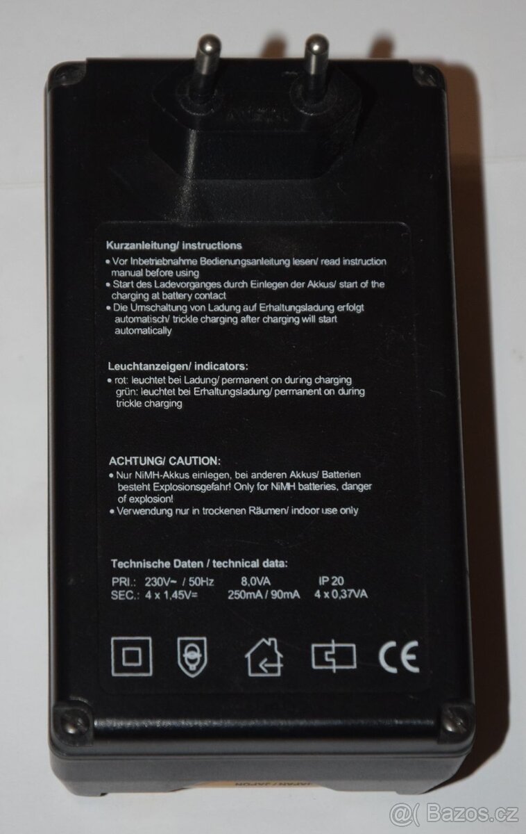 Nabíječka AA + AAA baterií ANSMANN pro 4ks + 4x AA NIMH akku - 2