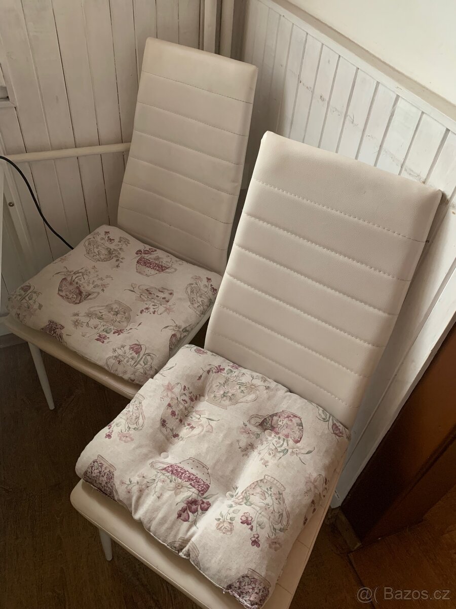 Prodám 4 kusy bílé židle - 2