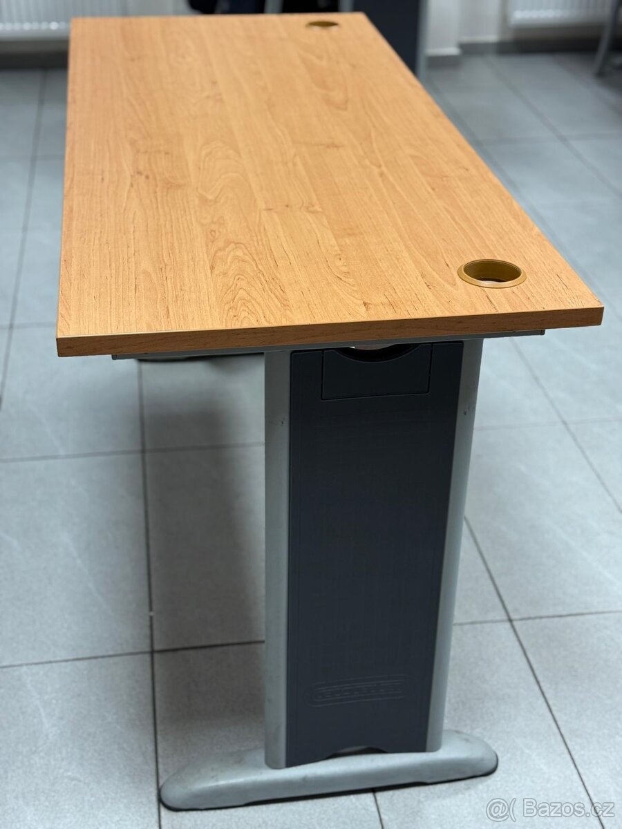 HOBIS kancelářský stůl pracovní rovný - CS 1400, třešeň - 2