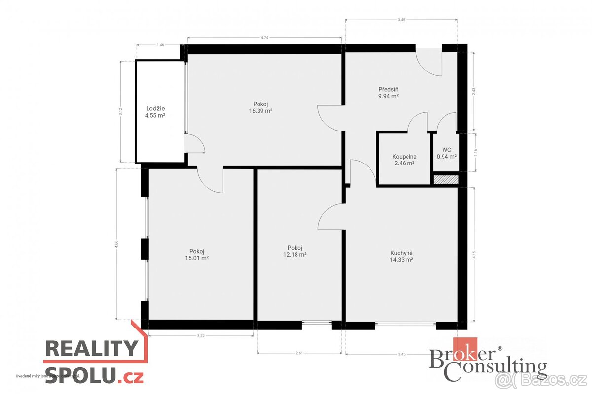 Prodej, byty/3+1, 71.25 m2, Suvorovova 595, 33901 Klatovy, K - 2