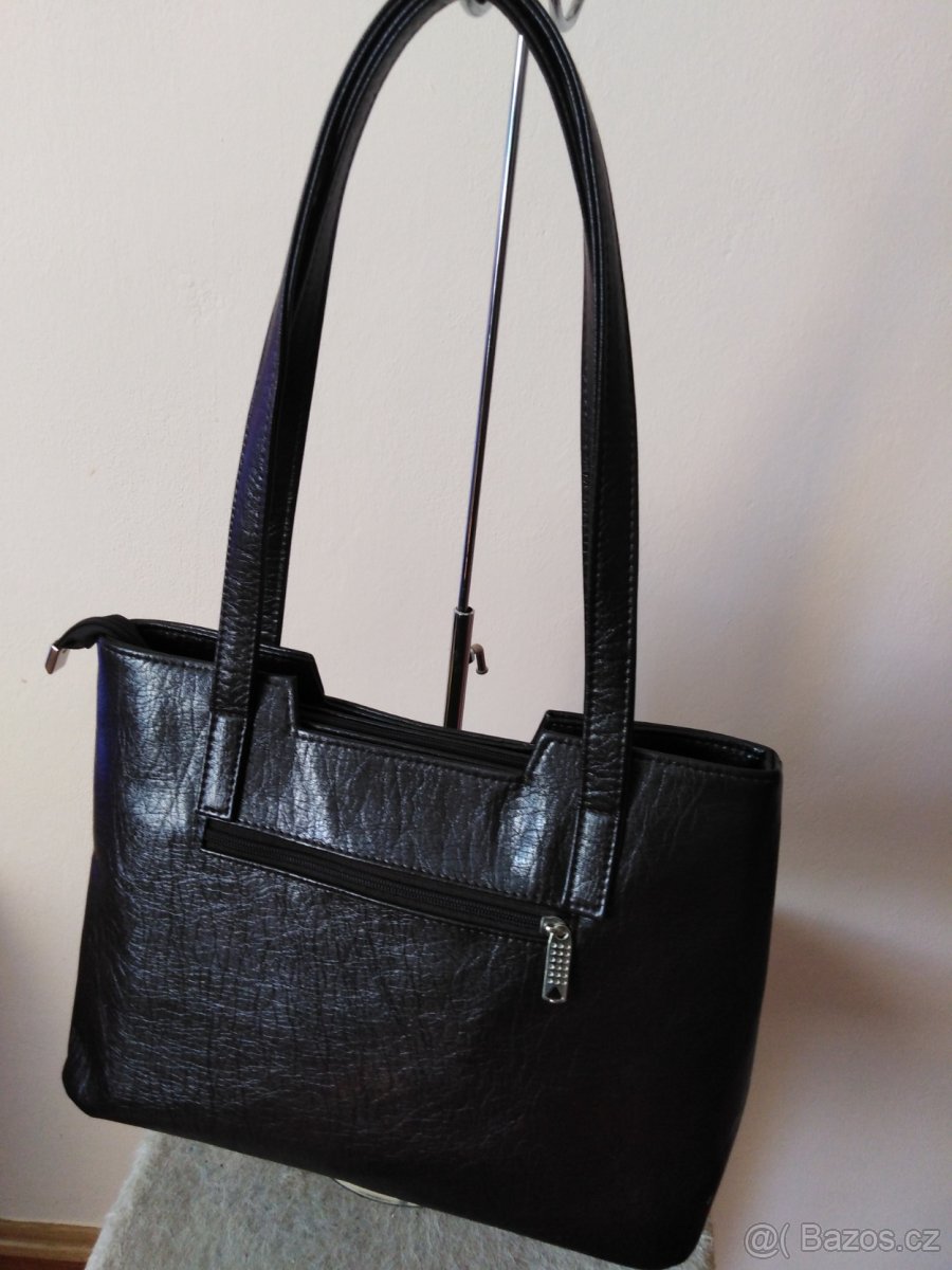 Elegantní kabelka tmavě hnědá - 2