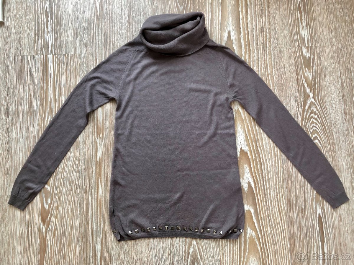 Šedý svetr LIU JO_viskóza&vlna_XS - 2