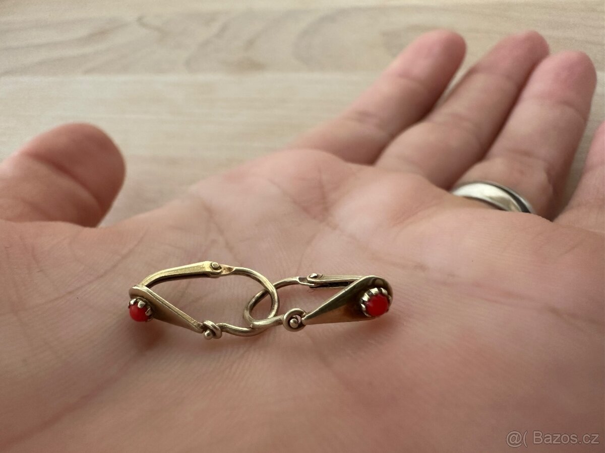 Zlaté dětské starožitné náušnice - 2