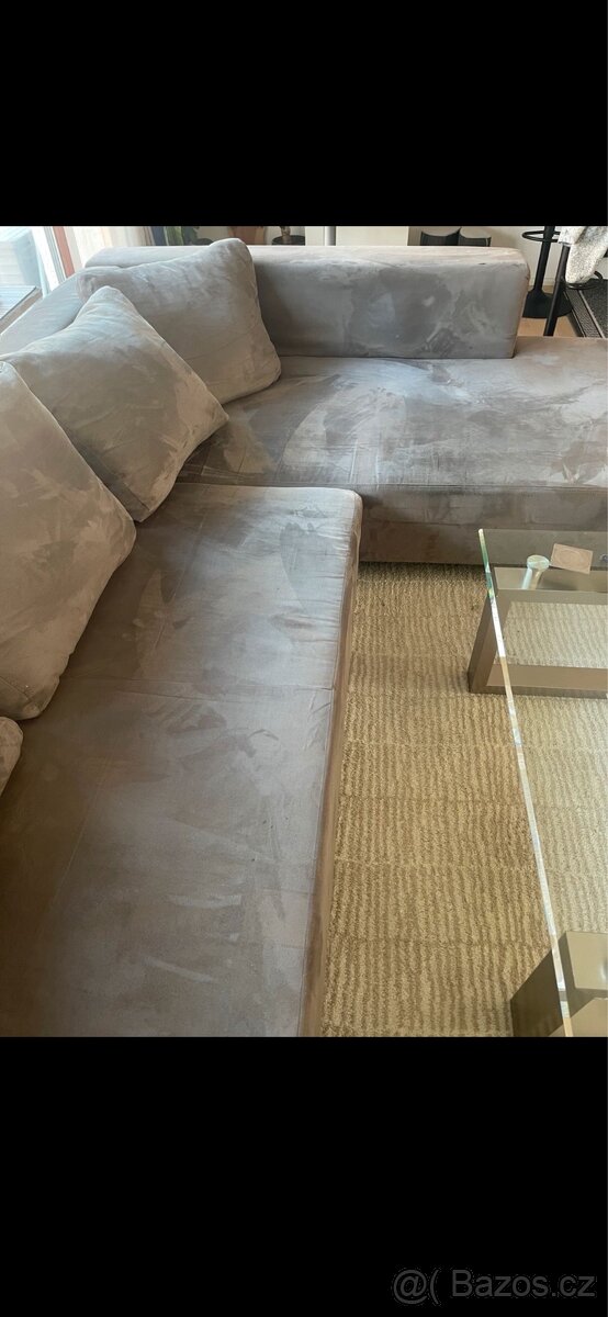 Rohový rozkládací sedačka - 2