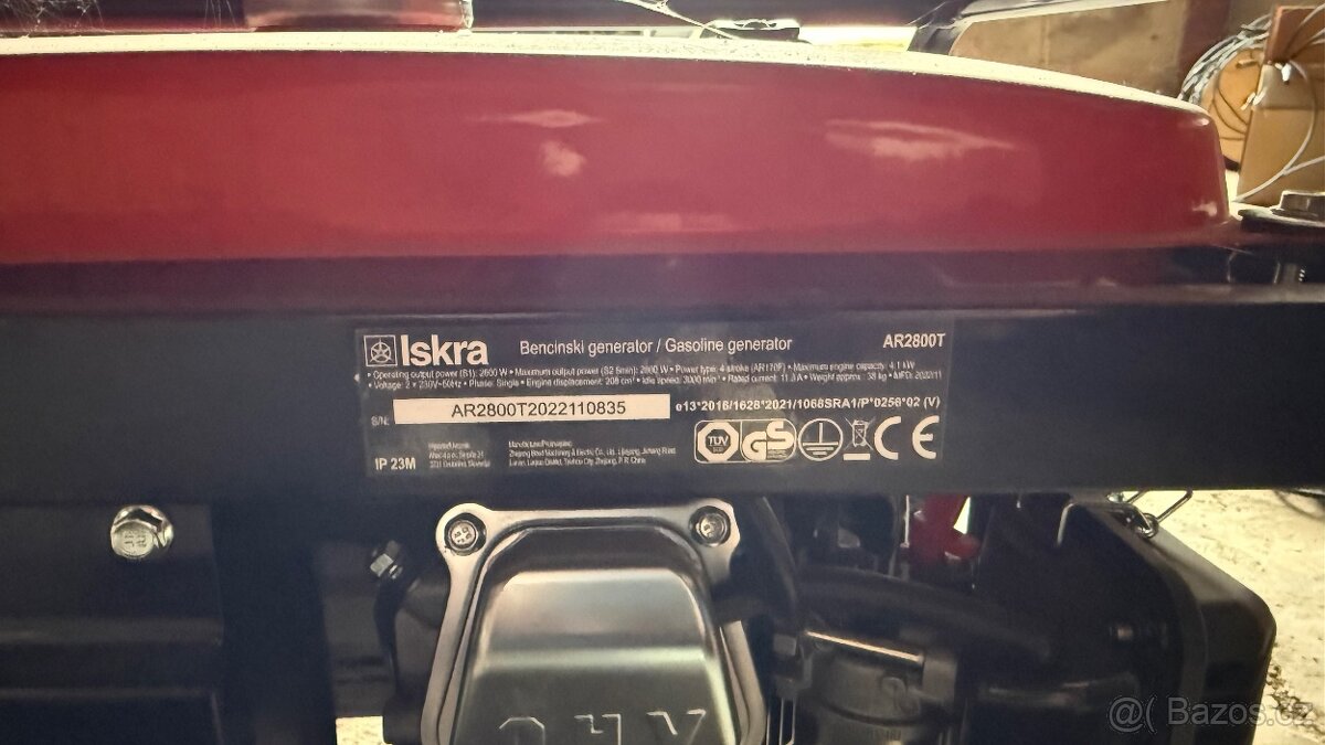 Benzínový generátor ISKRA AR2800T – 2800 W, téměř nový - 2