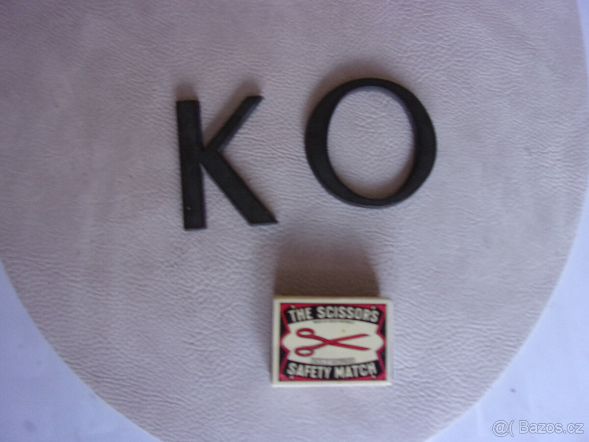 silné mosazné písmena K O případně O K - 2