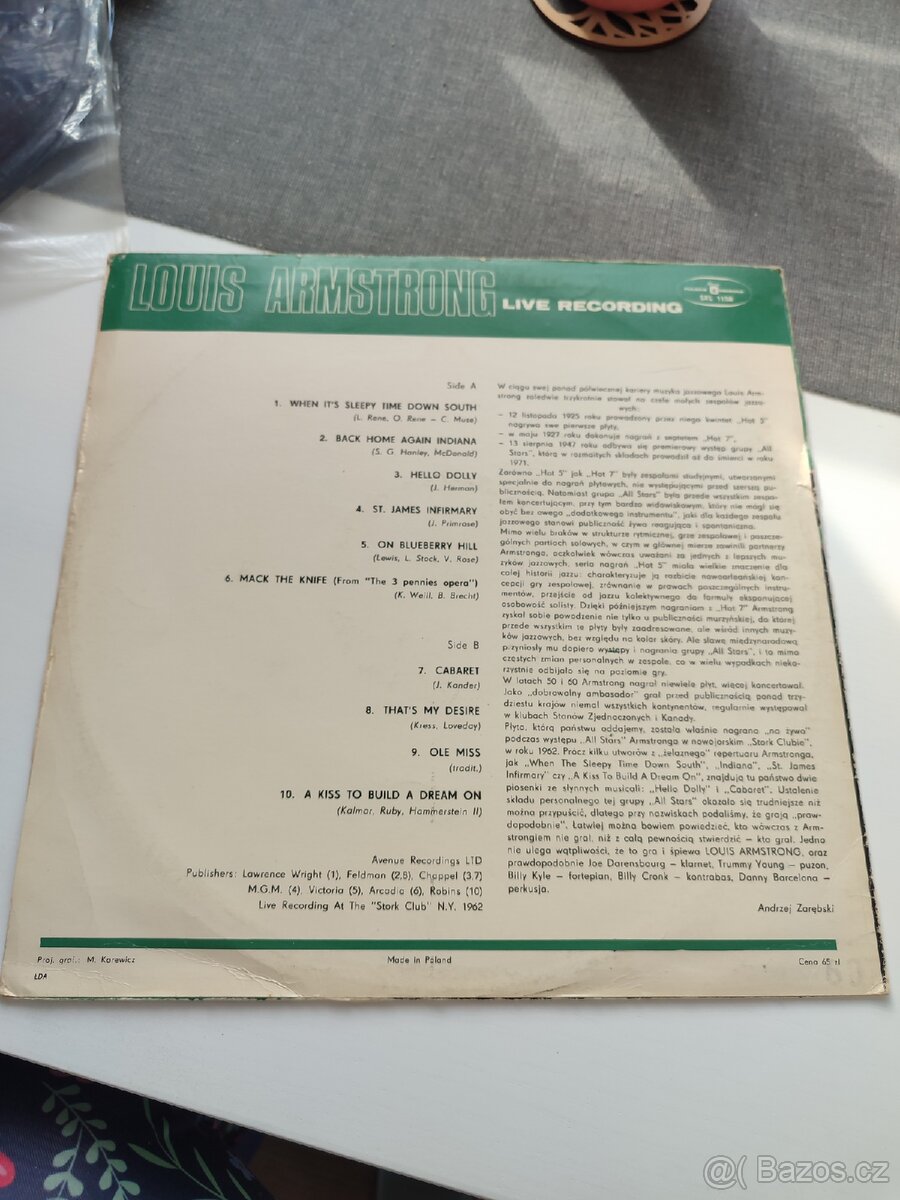 LP - Louis Armstrong - Live Recording 1962 - 2