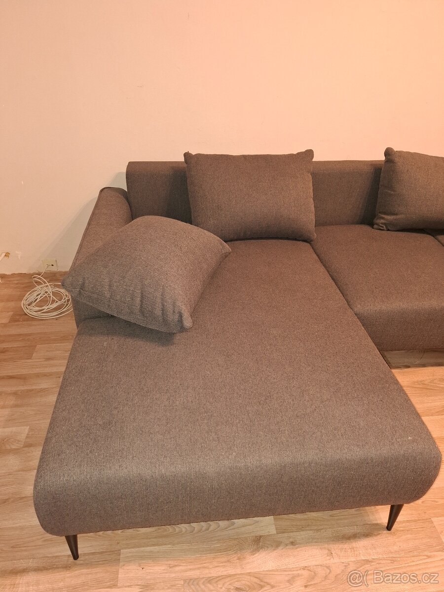 Rohová sedací souprava - šedá - 2