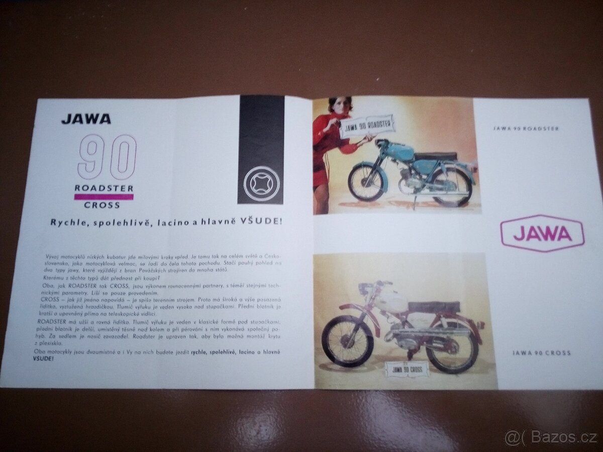 Jawa 90 roadster cross- orig. prospekt - 2