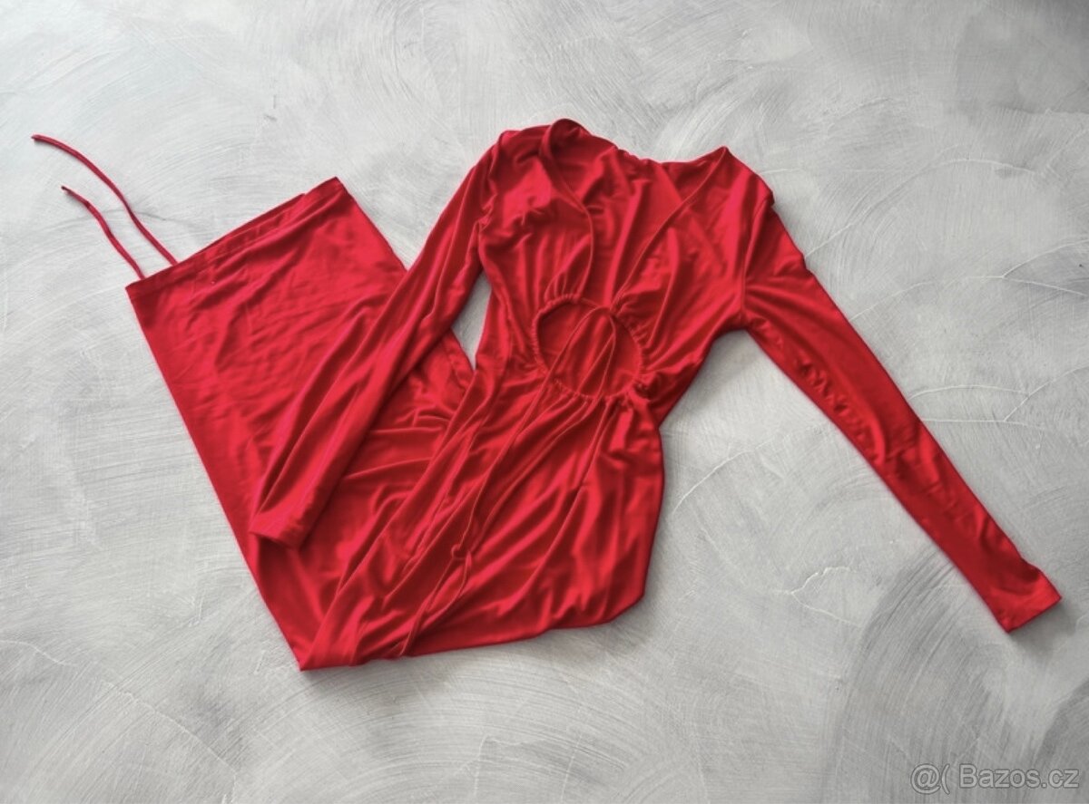 Cervene maxi saty - 2