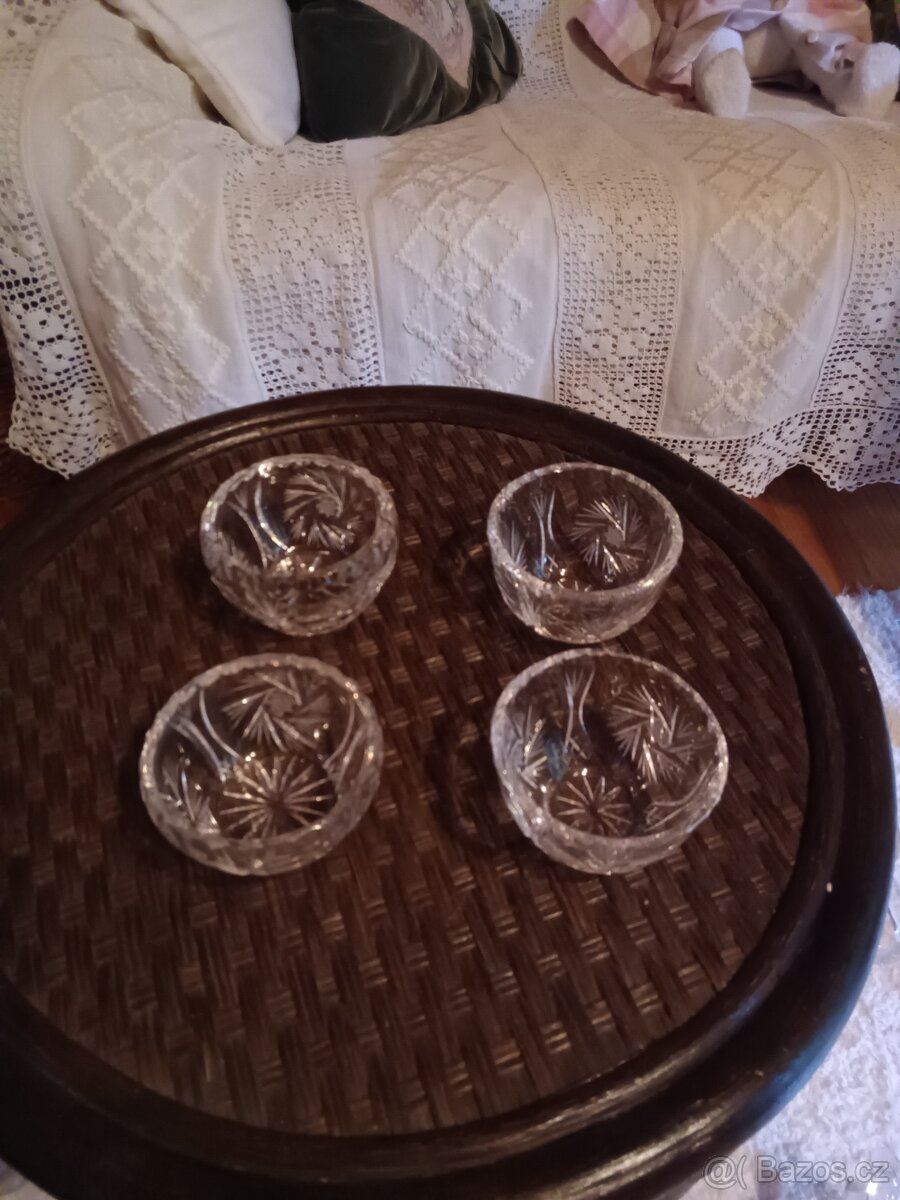 Misky kompotové větší broušené - 2