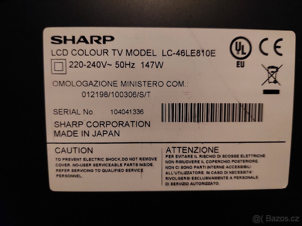 Led TV Sharp 46LE810e 100Hz - 2