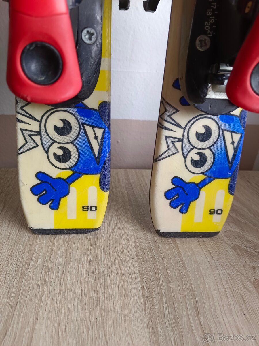 dětské lyže délky 90cm. - 2