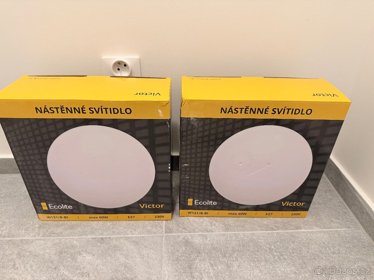 Nástěnné a stropní svítidlo (2 ks) Ecolite, E27, 230V - 2