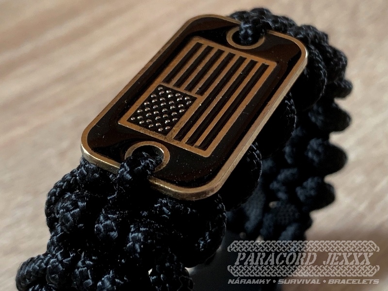 Paracord náramek (19 cm) black - 2
