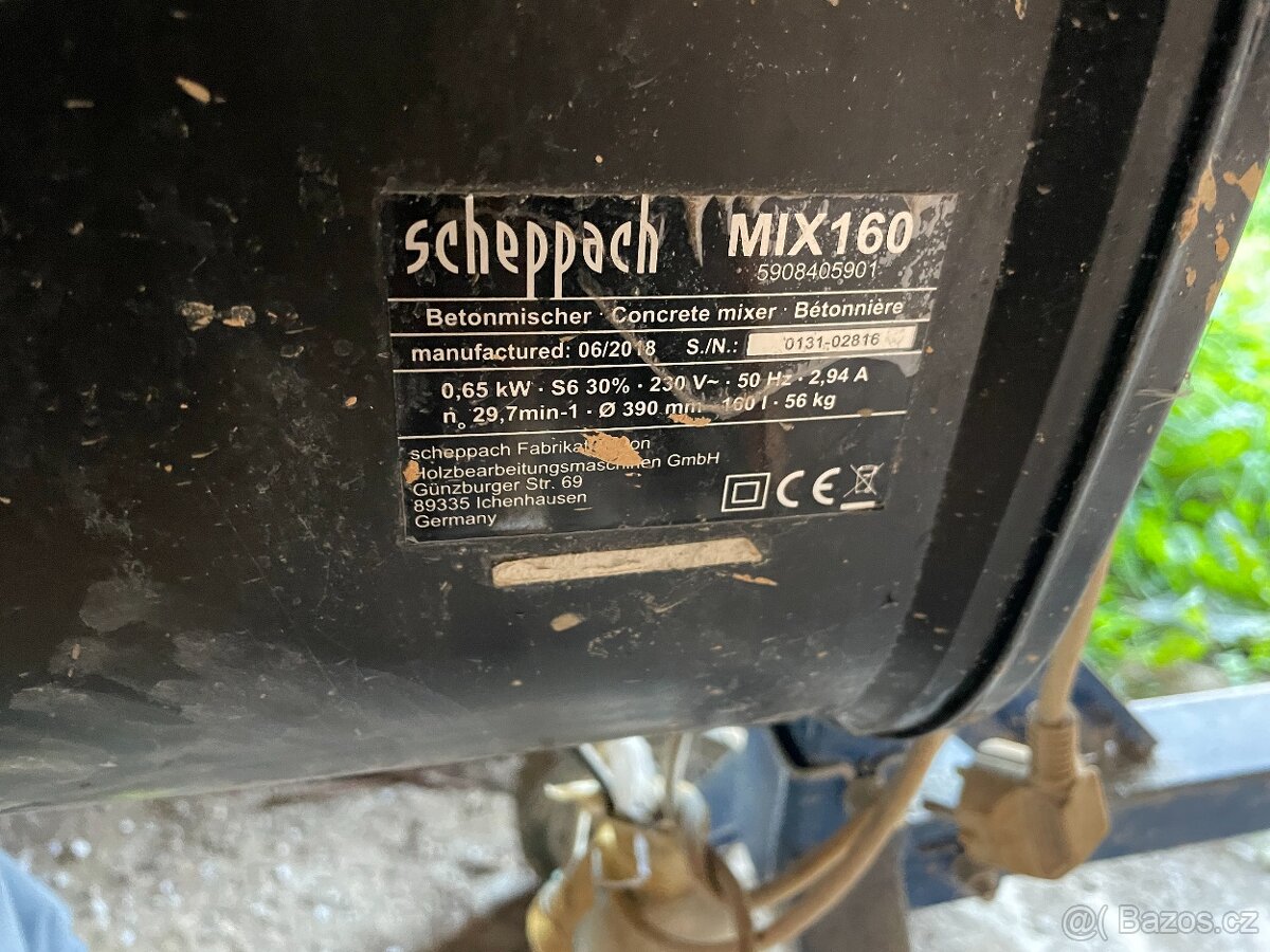 Spádová míchačka 230 V - 2