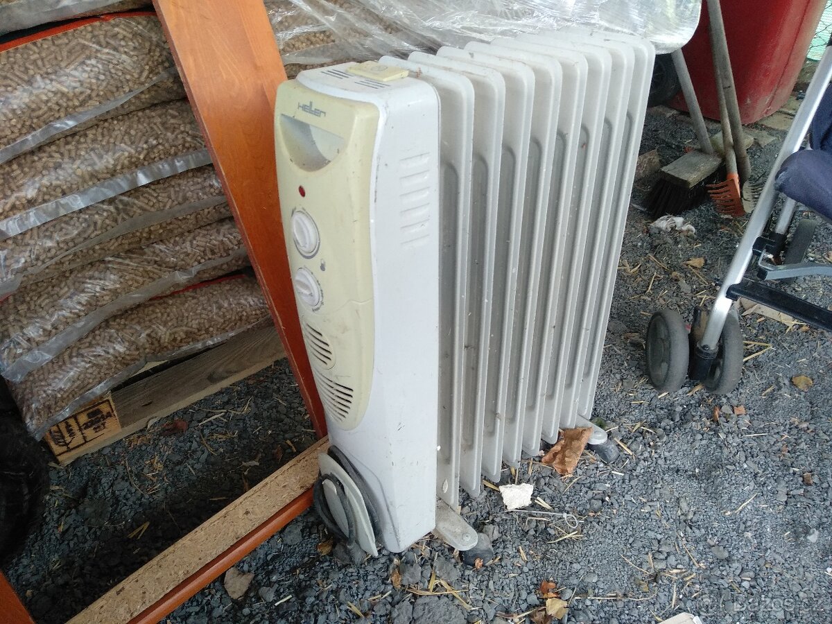 Olejový radiátor Heller,pěkný stav. - 2