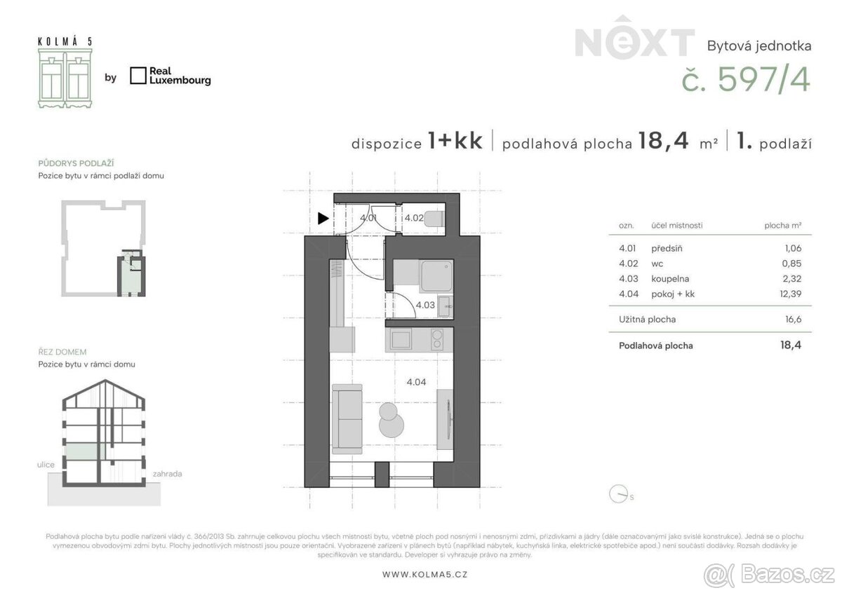 Prodej byt 1+kk, 18㎡ - 2