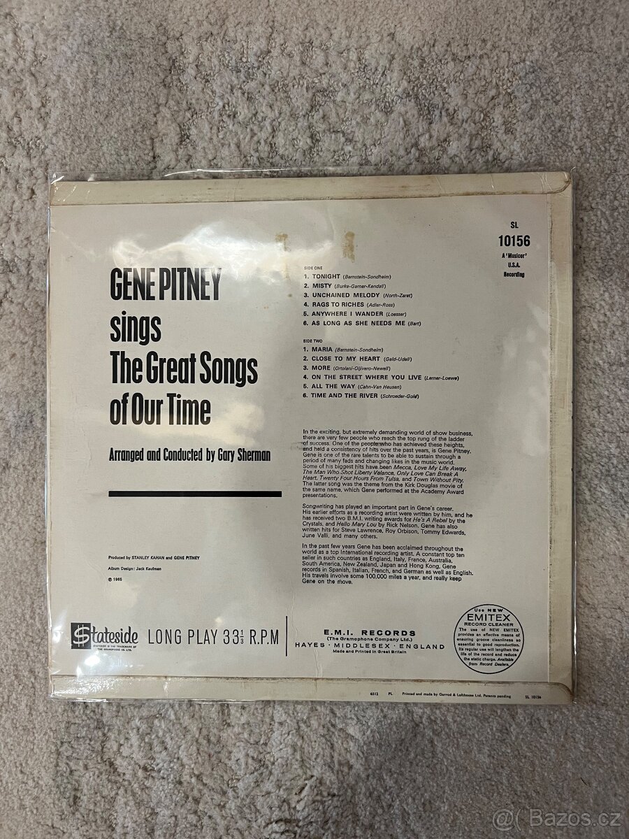 Gene Pitney – Sings The Great Songs Of Our Time (LP, mono, 1 - 2