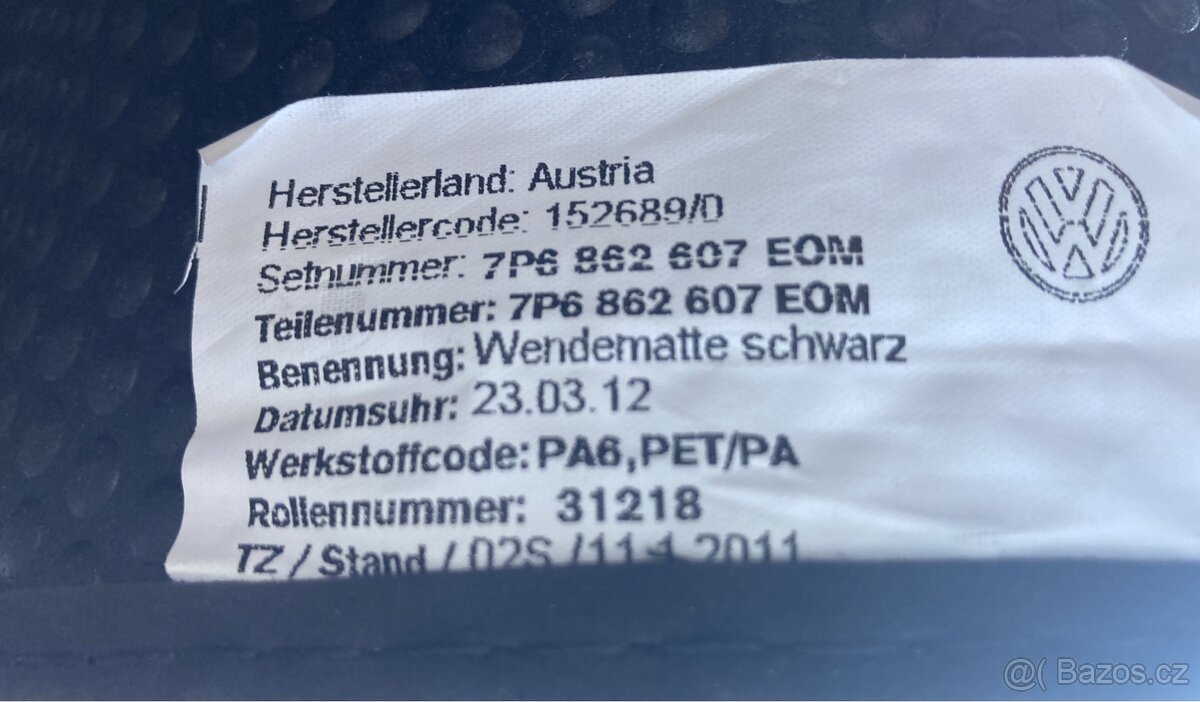 Vw Touareg 7P koberec. - 2