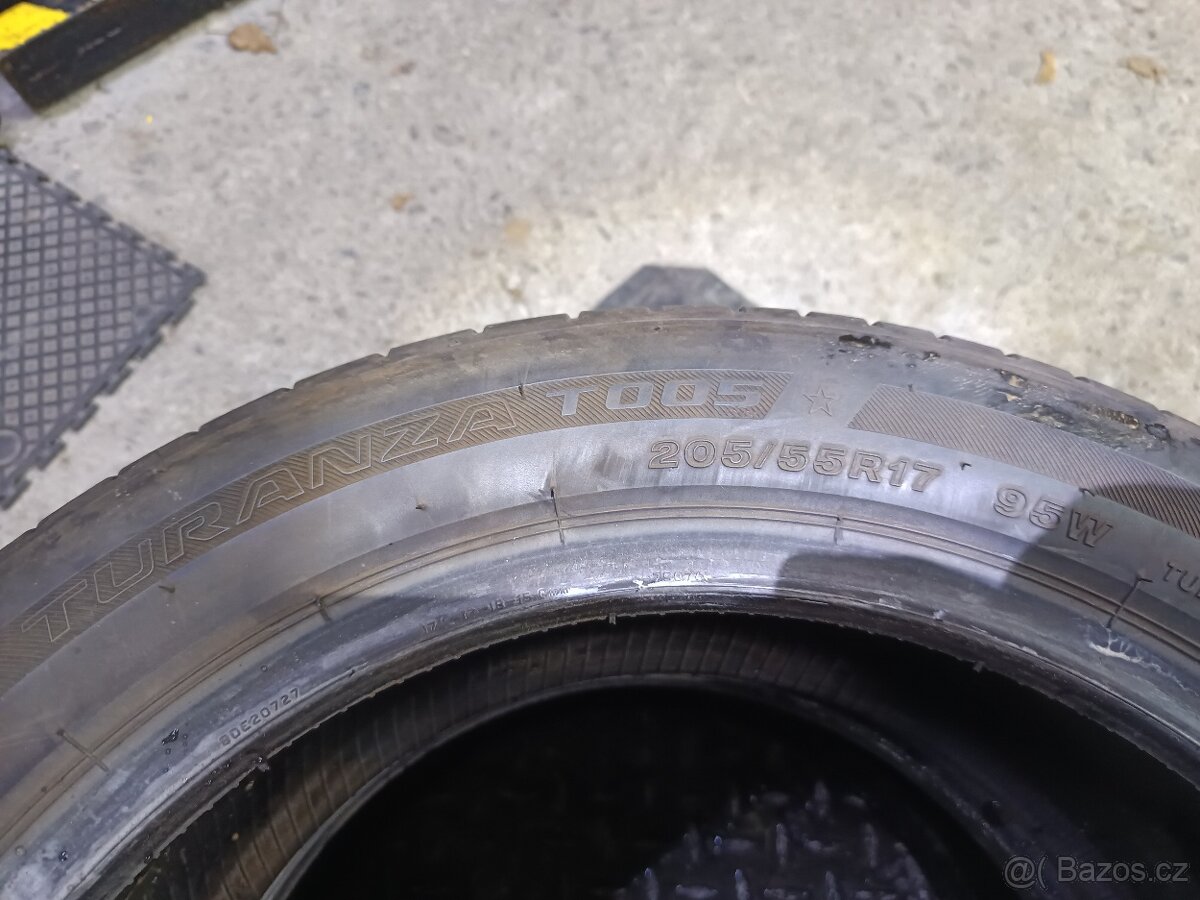 2x 205/55/17 letní Bridgestone - 2