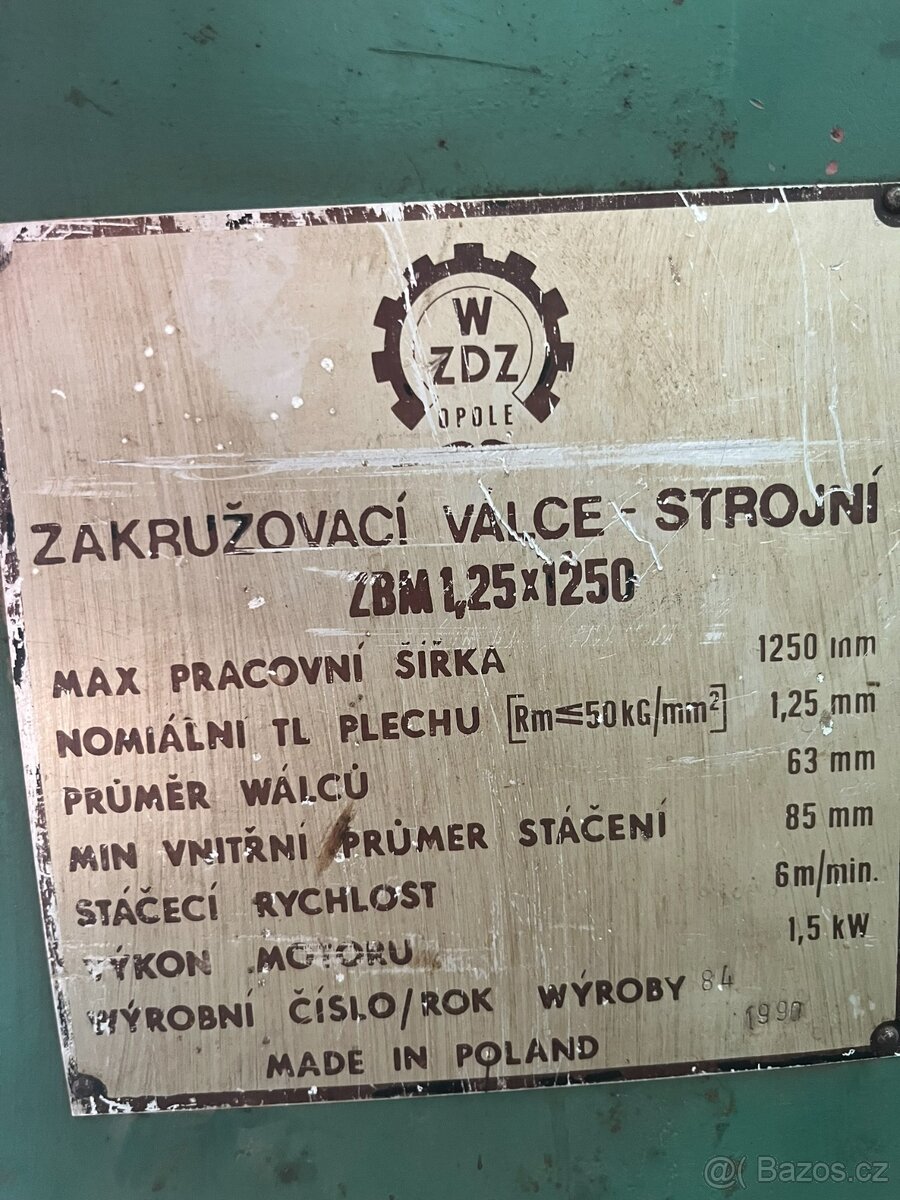 Zakružovačka ZBM 1250/1,25 - 2