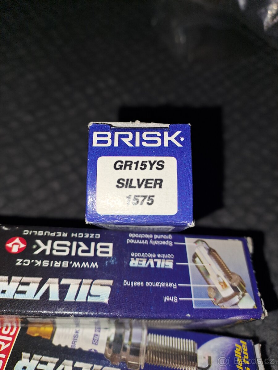 NOVÉ svíčky BRISK 1575 Silver GR15YS sada 4 ks - 2