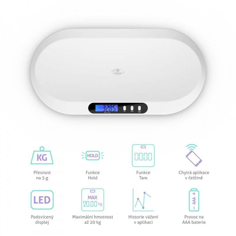 Kojenecká váha TrueLife BabyScale B5 BT - 2