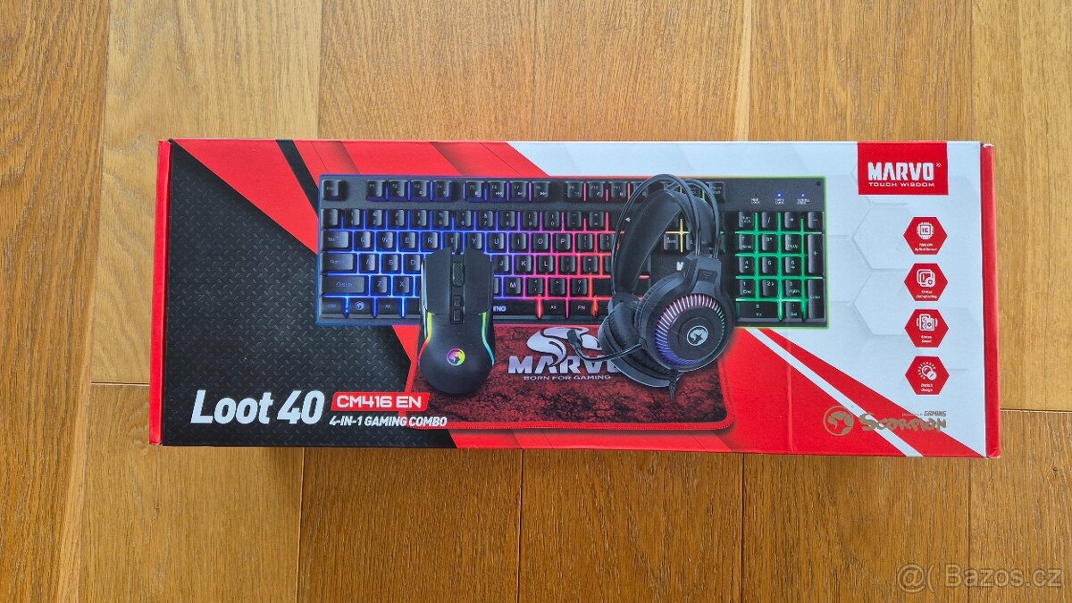 Herní sada - Marvo Loot 40 Wired Gaming Combo 4in1 Black - 2