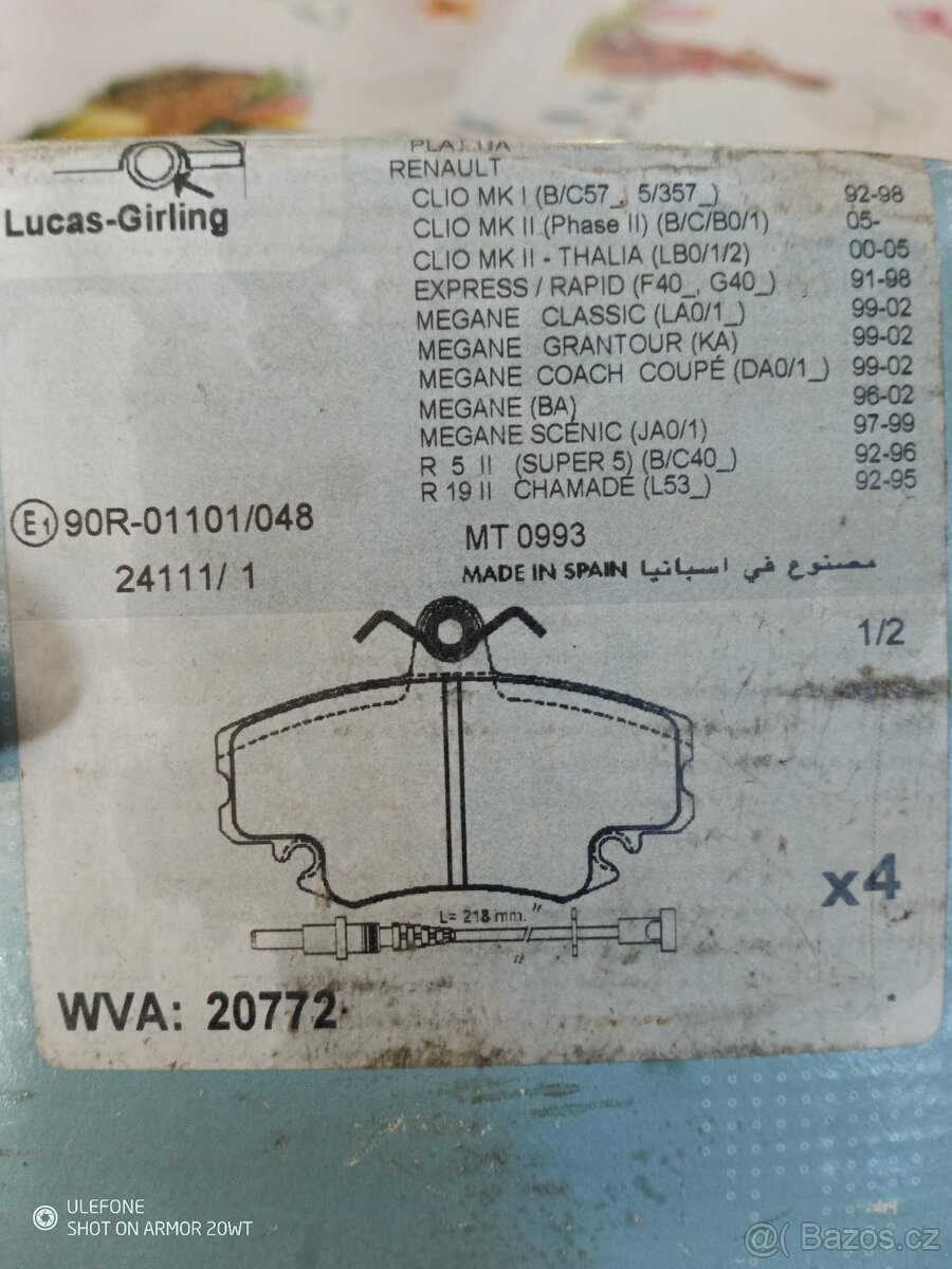 Brzdové destičky Valeo Nissan/Renault - 2