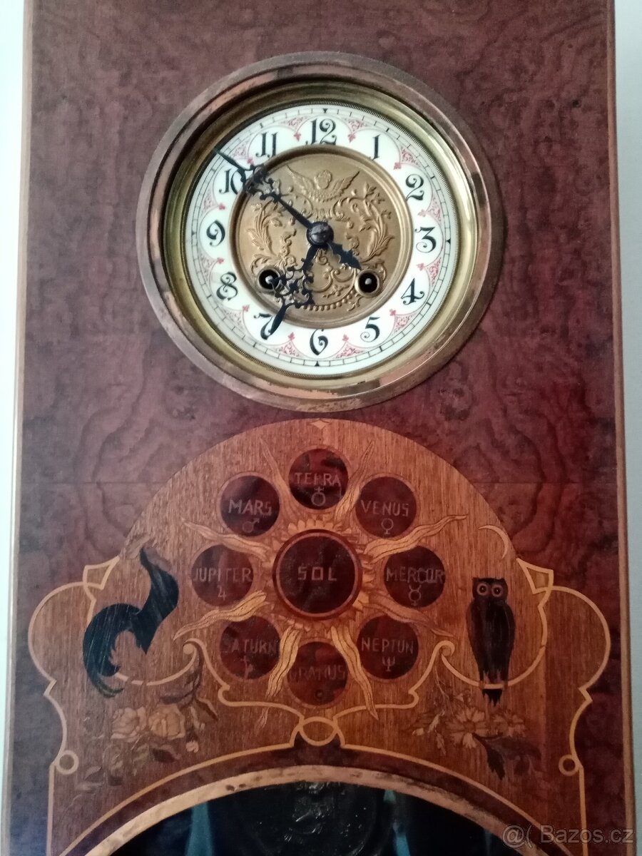 Intarsiované hodiny, intarsie - 2
