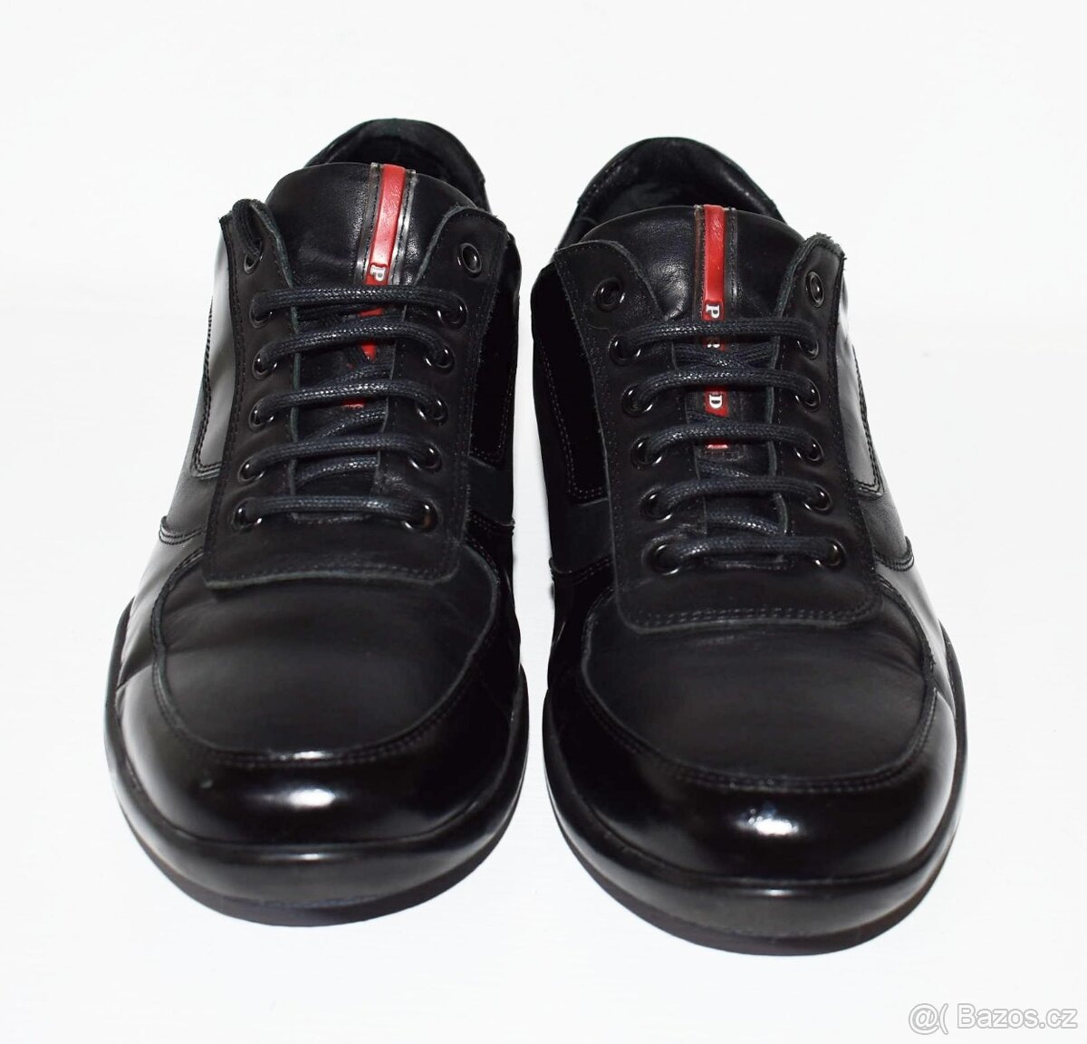 Černé kožené sneakers, zn. PRADA, vel. 42 - 2