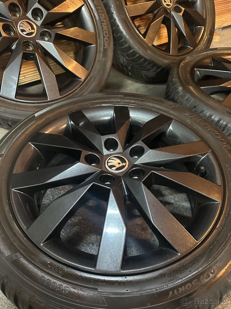 ALU Kola ŠKODA 5x112 R17 CRYSTAL Zimní Pneu 205/50/17 - 2