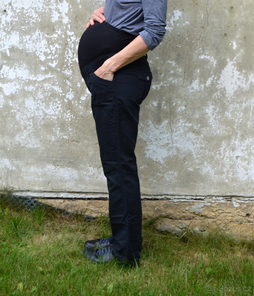 Černé těhotenské kalhoty Yessica vel. 44 - 2