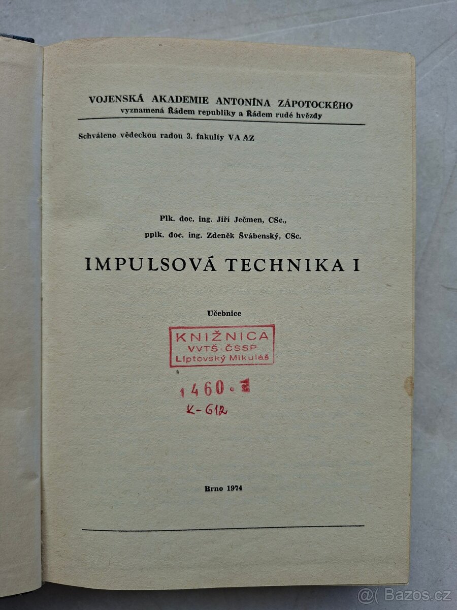 Impulsová technika I — Jiří Ječmen, Zdeněk Švábenský (1974) - 2