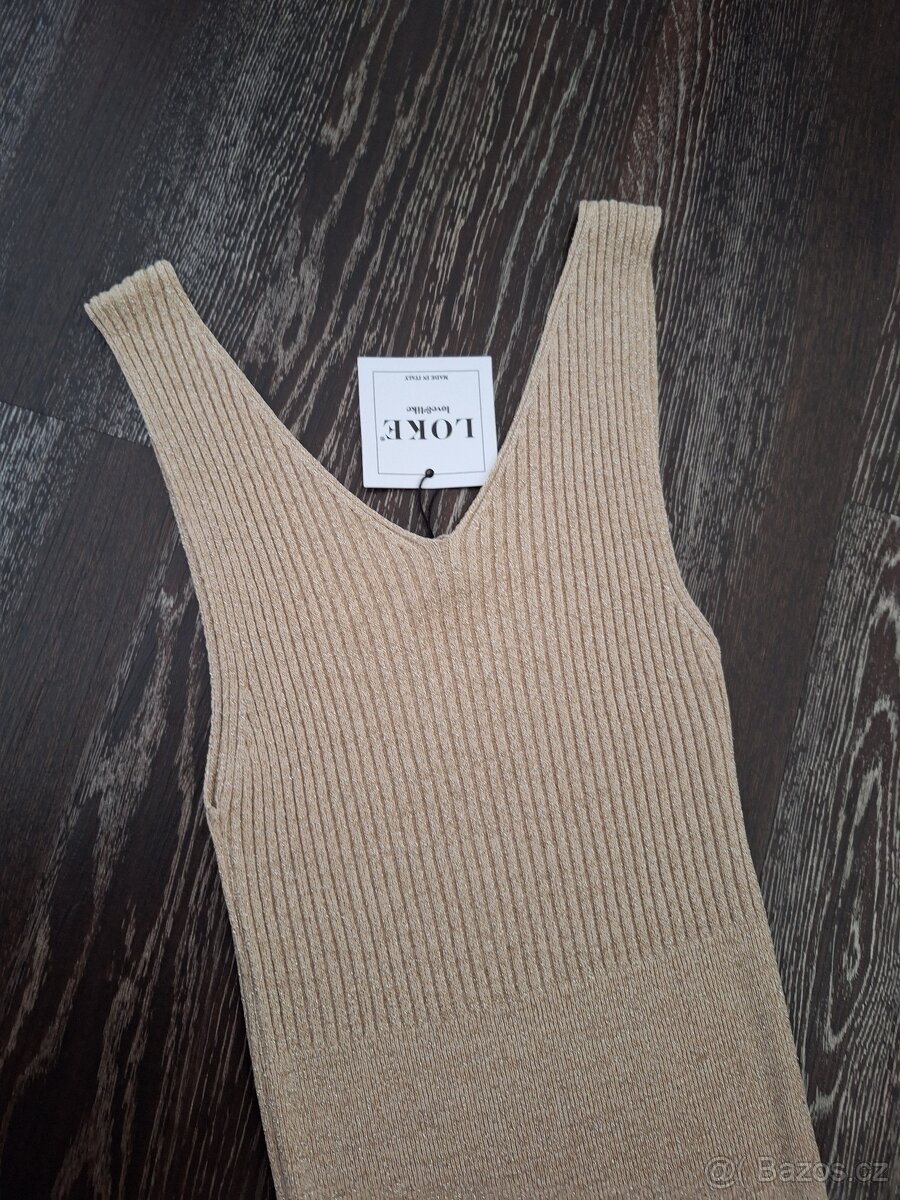 Nove bezove zlate saty Loke - 2