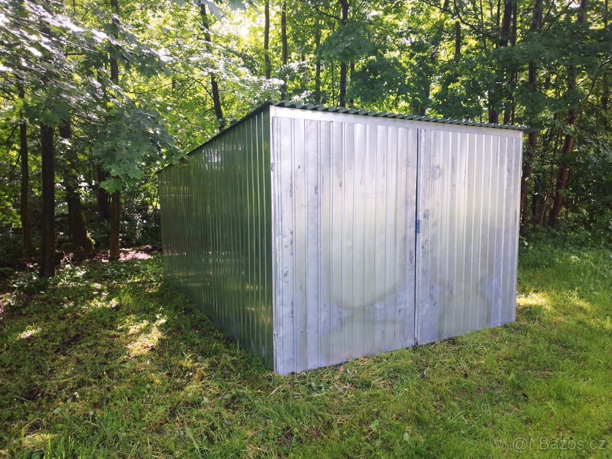 Plechová garáž 3x5 druhe jakosti - 2