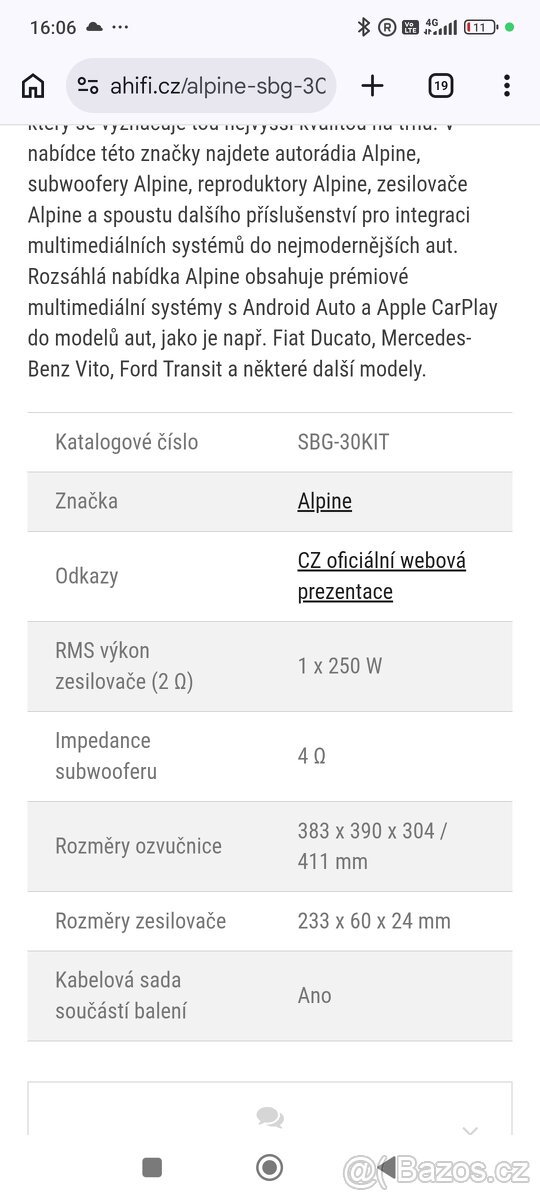 Subwoofer Alpine - 2