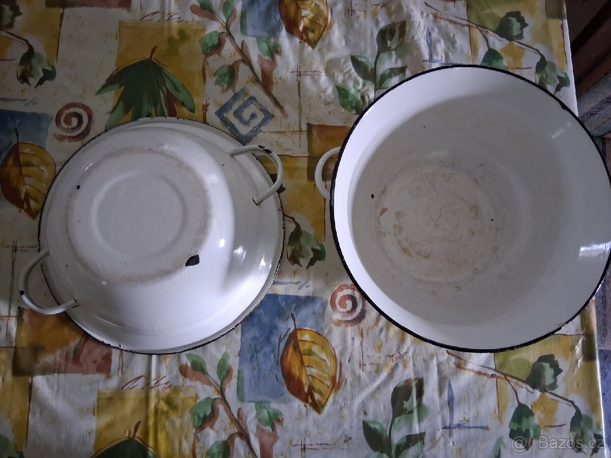 2 x smaltovaná misa - 2