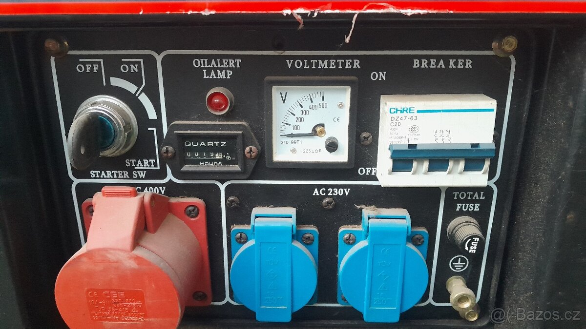 Naftová elektrocentrála 220/380V, startér - 2