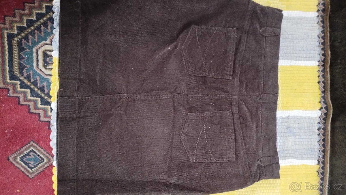 Manšestrová sukně hnědá - 2