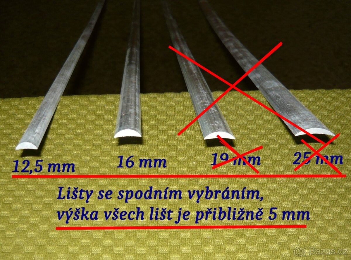 Hliníkové půlkulaté lišty - 2