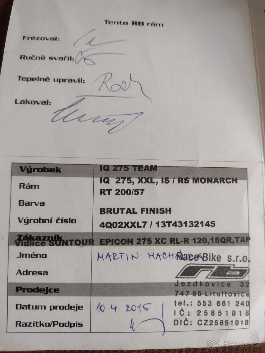 RB IQ 275 celoodpružené - 2