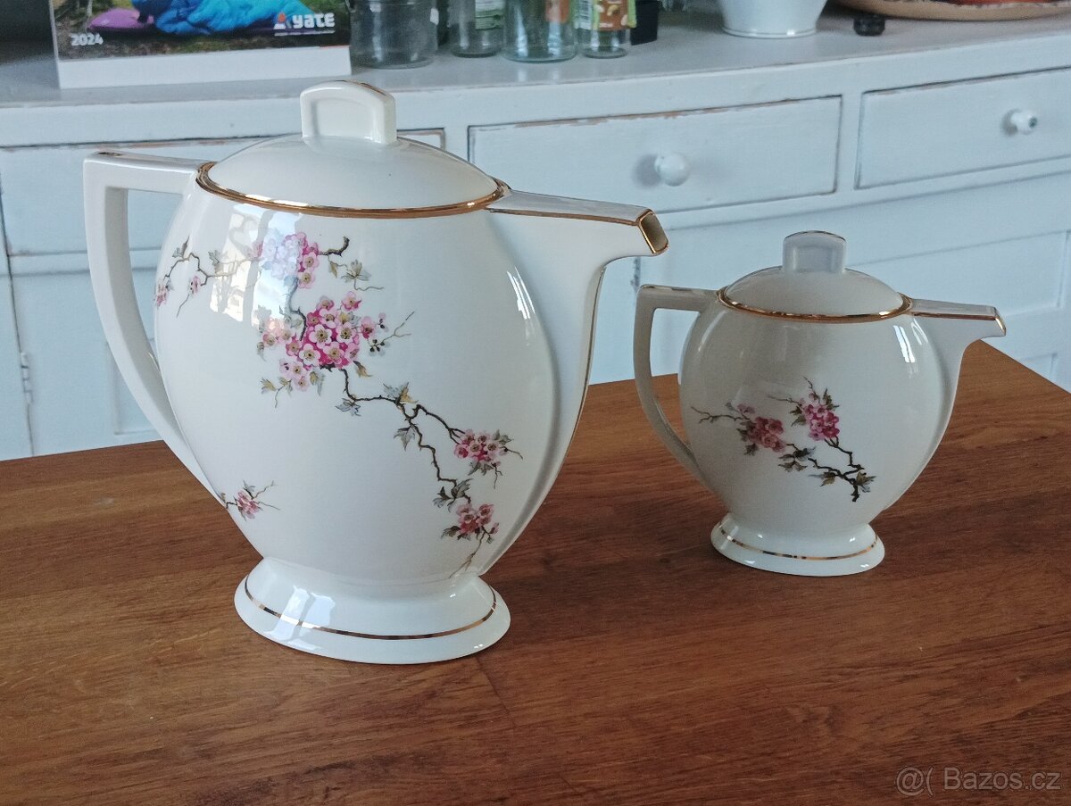 ART DECO PORCELÁNOVÉ KONVIČKY UNION PORCELAINIERE UNIQUE LIM - 2