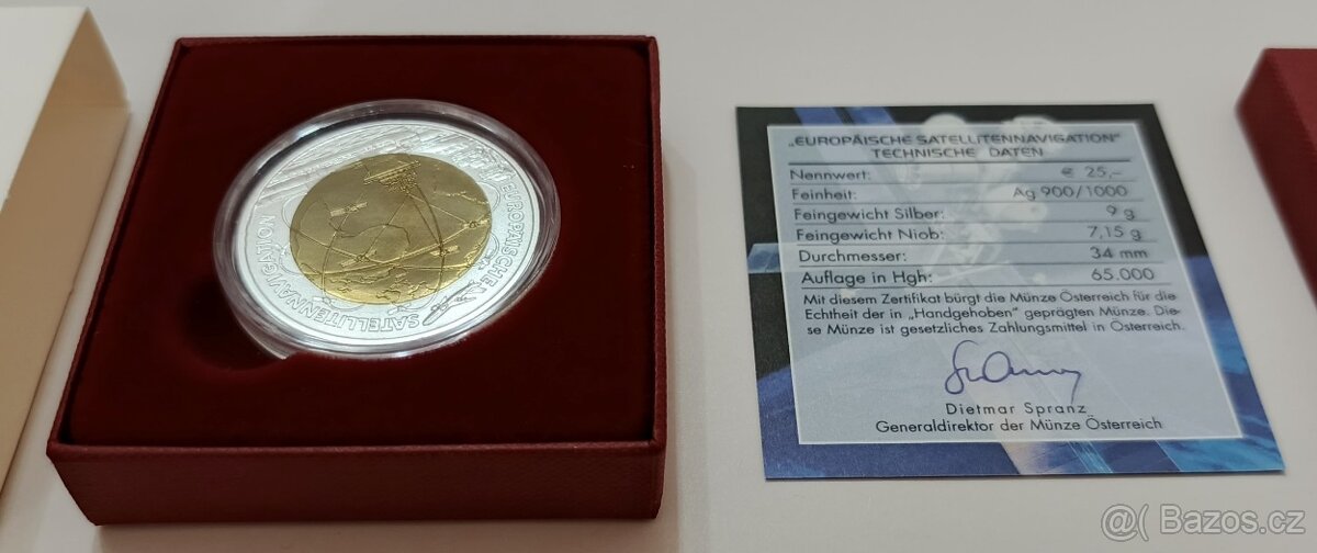 Bimetalová mince 25 euro Rakousko 2006 - 2