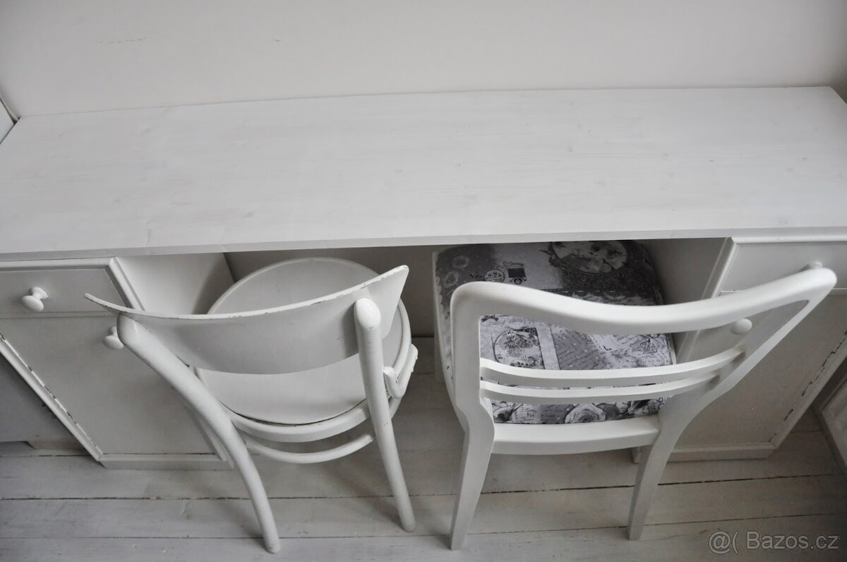 Psací pracovní stůl stolek, noční stolky dřevo, masiv - 2