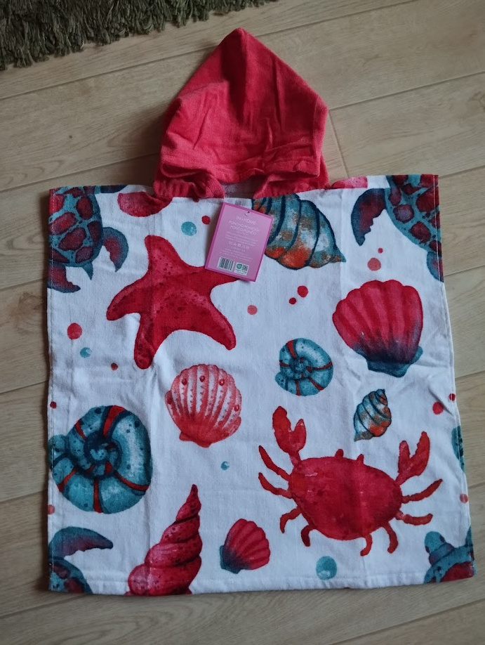 Dětské pončo 55x110 cm-Kosmonaut / Mořský svět N.O.V.É. - 2