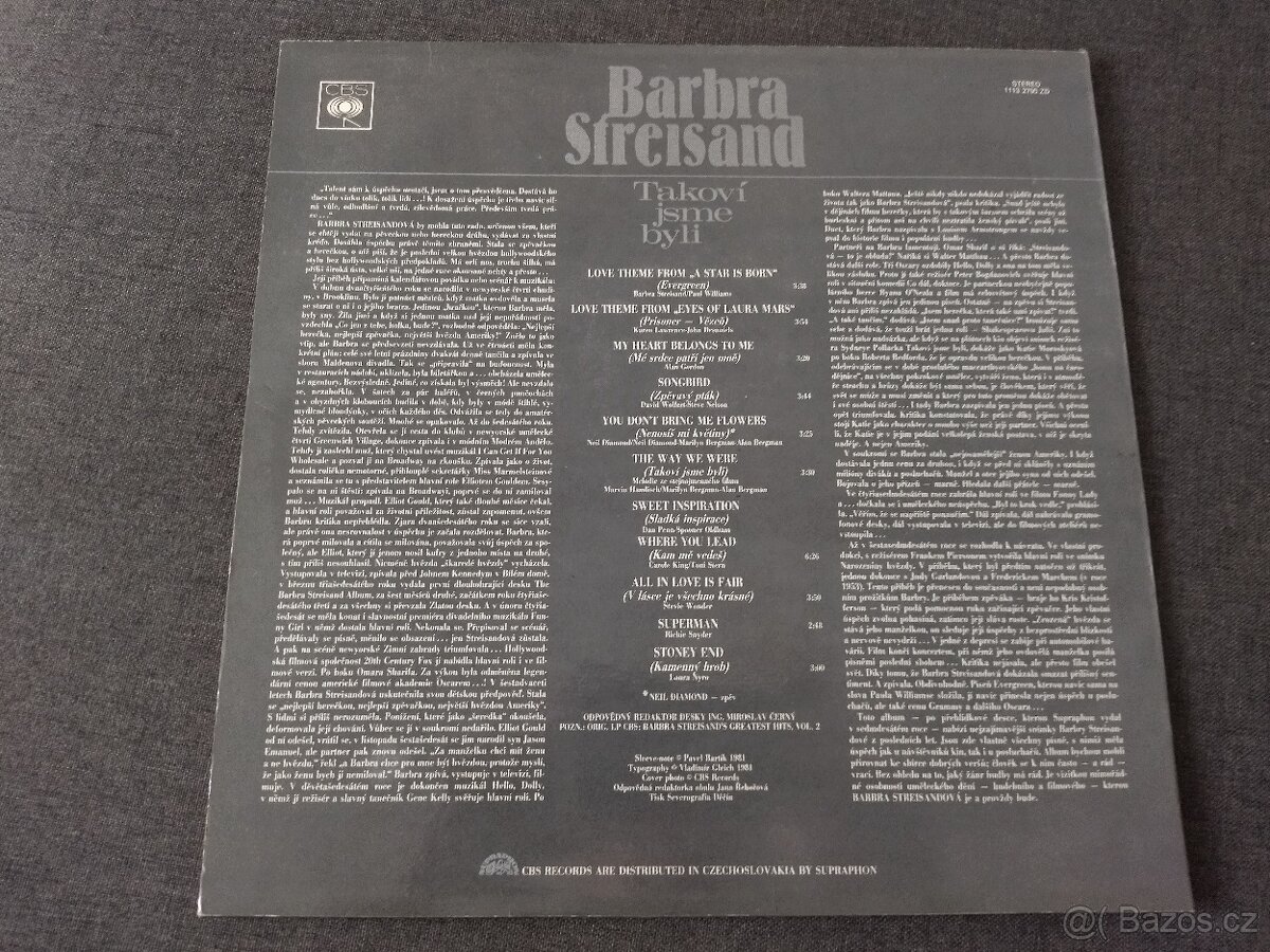 LP- BARBRA STREISAND - Takoví jsme byli - 11132790 - 2