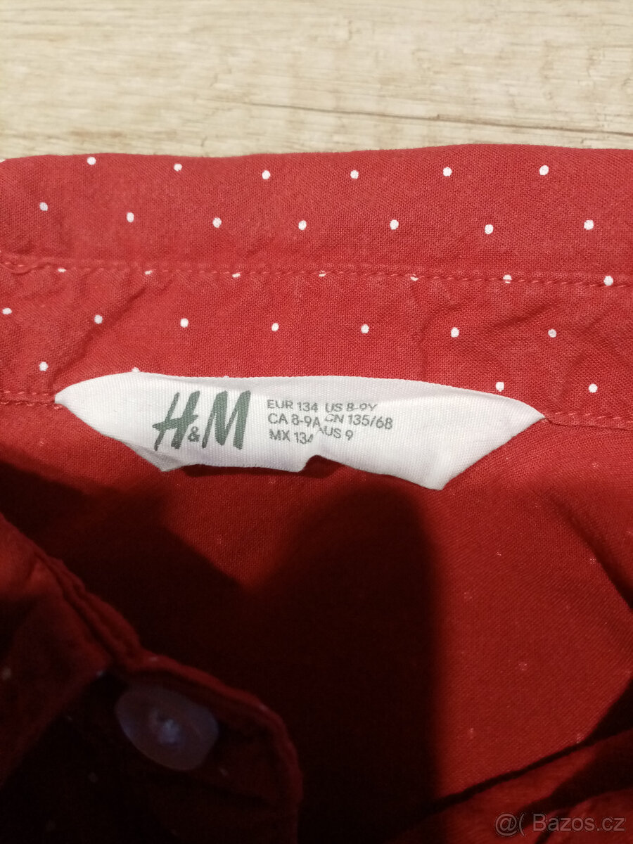 červená košile HM vel. 122 - 2